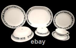 Corning Corelle Old Town Blue Onion Dinner Set 41 Pieces Plates Bowls Serving