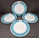 Corning PYREX Strategic Air Command Teal Laurel Autumn Bands Turquoise Plates