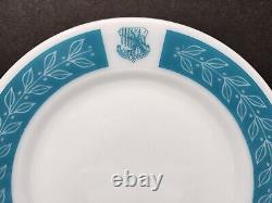 Corning PYREX Strategic Air Command Teal Laurel Autumn Bands Turquoise Plates