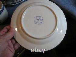 Crofton SNOWMAN HOLIDAY DISHES China LOT 38 PIECE CHRISTMAS DINNERWARE SNOWFLAKE