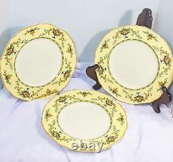 Crown Ducal A1476 DINNER PLATE(s) Blue URNS, Fruit, Flowers Design ca 1938