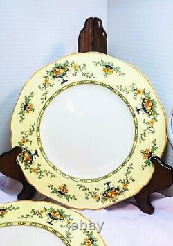 Crown Ducal A1476 DINNER PLATE(s) Blue URNS, Fruit, Flowers Design ca 1938