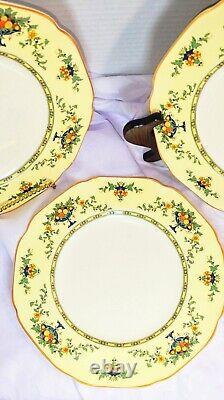 Crown Ducal A1476 DINNER PLATE(s) Blue URNS, Fruit, Flowers Design ca 1938