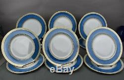 Crown Staffordshire Demitasse Blue & Gold Service for 12 Fine China England 63pc