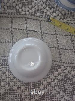 Currier & Ives Blue Dinnerware Set 4 Place Settings 24 Pc. & 2 Serving Royal USA