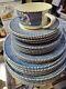 Currier Ives Lot The Old Grist Mill Vintage Royal China Plates, Etc