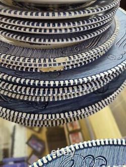 Currier Ives Lot The Old Grist Mill Vintage Royal China Plates, Etc