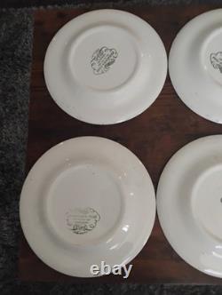 Currier and Ives 10-inch Dinner Plates Royal Blue, the Old Grist Mill Set of 8