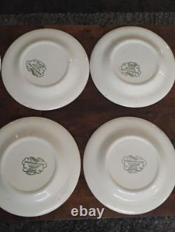 Currier and Ives 10-inch Dinner Plates Royal Blue, the Old Grist Mill Set of 8