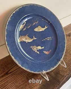 Daisy Makeig-Jones Wedgwood Fairyland Lustre Powder Blue Dinner Plate-C. 1915