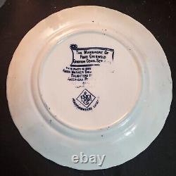 Daughters Of The American Revolution Stafforshire Blue plate 1908 Ledyard Rare