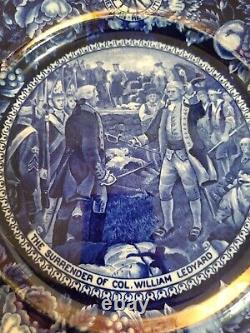 Daughters Of The American Revolution Stafforshire Blue plate 1908 Ledyard Rare