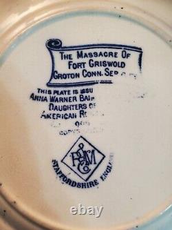 Daughters Of The American Revolution Stafforshire Blue plate 1908 Ledyard Rare