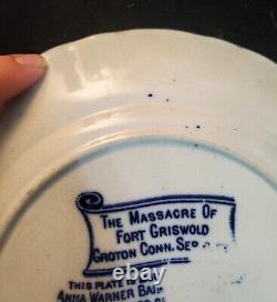 Daughters Of The American Revolution Stafforshire Blue plate 1908 Ledyard Rare