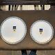 Denby Azure Shell Blue Dinner Plate Salad Plate Made in England Set Of 2 Rare