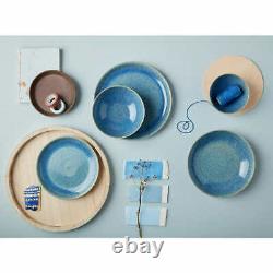 Denby Blue Speckle 12 pc Tableware Set Dinner Plates Cereal Bowls, Salad Plate
