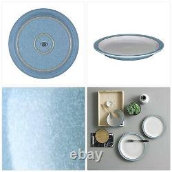 Denby Elements 4 Piece Dinner Plate Set, Blue