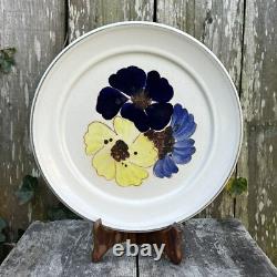 Denby England Dinner Plate Potpourri Hue Blue and Yellow Floral EUC 1974-81