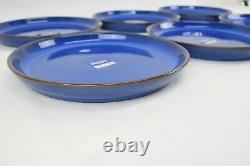 Denby Imperial Blue Med 10 in Dinner Plates Freeze Microwave Oven Dishwasher x6
