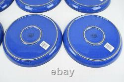 Denby Imperial Blue Med 10 in Dinner Plates Freeze Microwave Oven Dishwasher x6