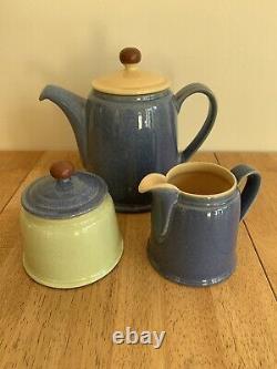 Denby Juice Set 6 Each Of Dinner, Salad & Side Plates & Teapot, Milk &Sugar