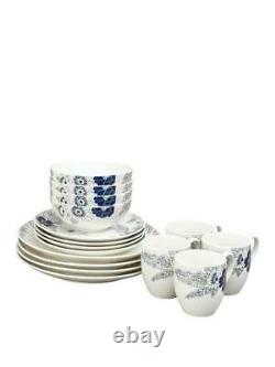 Denby Monsoon Fleur 16 Piece Dinner Tableware Set-RRP £200-Great Gift Idea