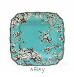 Dinnerware 16 Piece Square Kitchen Service Dining Ware Plate Dishes Set Turquois