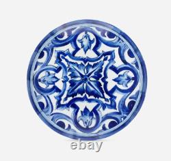 Dolce & Gabbana Blue Mediterraneo 6 1/2 Bread Plate Handcrafted In Italy New