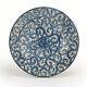 Dorchester Pottery scroll dinner plate 10 5/8 dia. Blue & white stoneware CAH