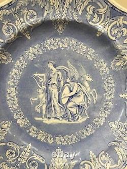 EKB Elkin, Knight & Bridgwood ETRUSCAN Transferware Dinner Plate c. 1830 (B)