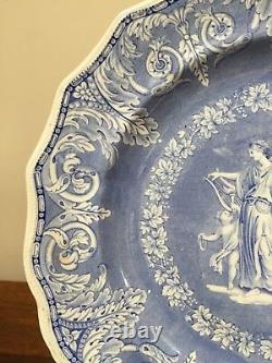 EKB Elkin, Knight & Bridgwood ETRUSCAN Transferware Dinner Plate c. 1830 (B)