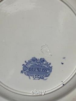 EKB Elkin, Knight & Bridgwood ETRUSCAN Transferware Dinner Plate c. 1830 (B)