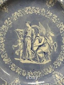 EKB Elkin, Knight & Bridgwood ETRUSCAN Transferware Dinner Plate c. 1830 (D)