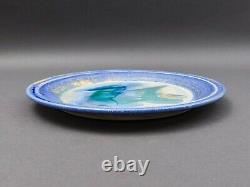 Edgecomb Potters USA Blue Green Glazed Porcelain Dinner Plate Set Of 4