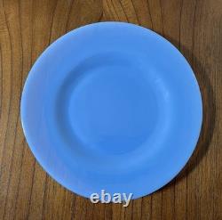 Effetre Murano Italy Plates Translucent Blue Glass Lot of 4 10 Dinner RARE GUC