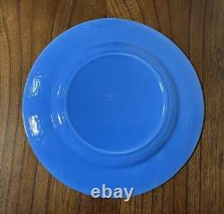 Effetre Murano Italy Plates Translucent Blue Glass Lot of 4 10 Dinner RARE GUC