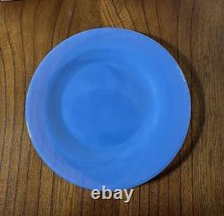 Effetre Murano Italy Plates Translucent Blue Glass Lot of 4 10 Dinner RARE GUC