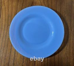 Effetre Murano Italy Plates Translucent Blue Glass Lot of 4 10 Dinner RARE GUC