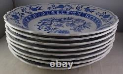 Eight Hutschenreuther Blue Onion 10 Dinner Plates