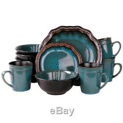 Elama El-Mysticwaves Elama'S Mystic Waves 16 Piece Dinnerware Set