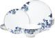 Elegant Blue and White Fine Bone China Dinnerware Set for 4 12 Pieces