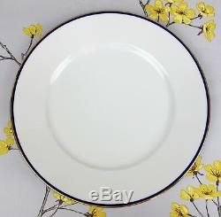 Elegant vintage MS &Staubler Dinner Service for 6. Blue & gilt band edge plates