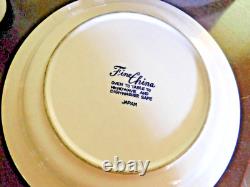 Everyday dish set 46 pieces, 8 place settings, 3 Serving dishes white-blue