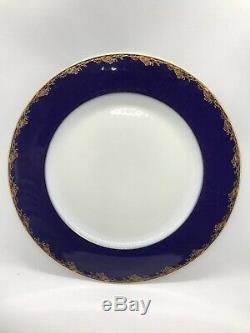 FAB! Rosenthal Frederick the Great Cobalt & Gold Design 4PC Dinner Plates 10 D