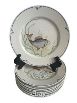 FITZ & FLOYD LA MER 10 Dinner Set of 8 Plates
