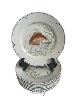 FITZ & FLOYD LA MER 10 Dinner Set of 8 Plates