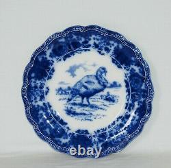 FLOW BLUE 10 Plate TURKEY by Ridgways