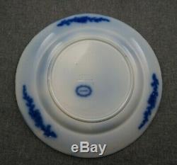 FLOW BLUE Oriental Stone J&G Alcock SCINDE DINNER PLATES Set of 5 10 1/2