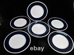 FONDEVILLE Ambassador IMPERIAL Cobalt Blue Gilt 10.75 Dinner Plate Set of 6