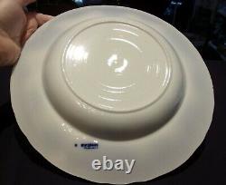 FOUR (4) FLOW BLUE TRANSFERWARE 10 1/2 DINNER PLATES China DISHES VINTAGE